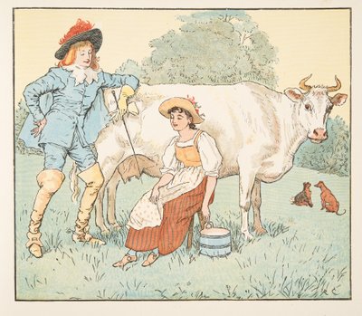 „Soll ich dich heiraten, mein hübsches Mädchen?“, aus The Hey Diddle Diddle Picture Book, veröffentlicht 1882 von Randolph Caldecott